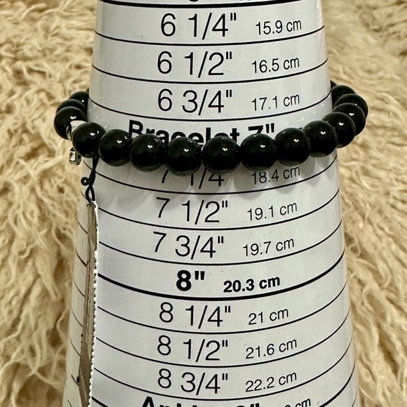 Express Black Gemstone Stretchy Bracelet - Picture 4 of 6